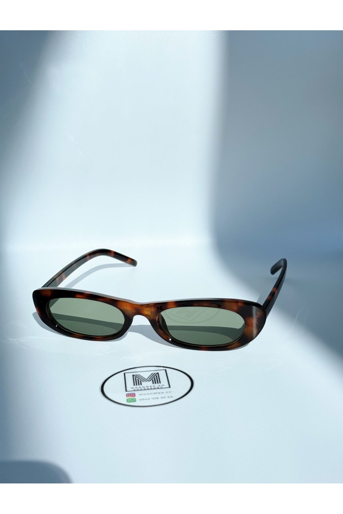 MOONMEE Yesel Güneş Gözlük - Unisex Güneş Gözlüğü Leopar / Yeşil UV400 Korumalı - Görsel 3