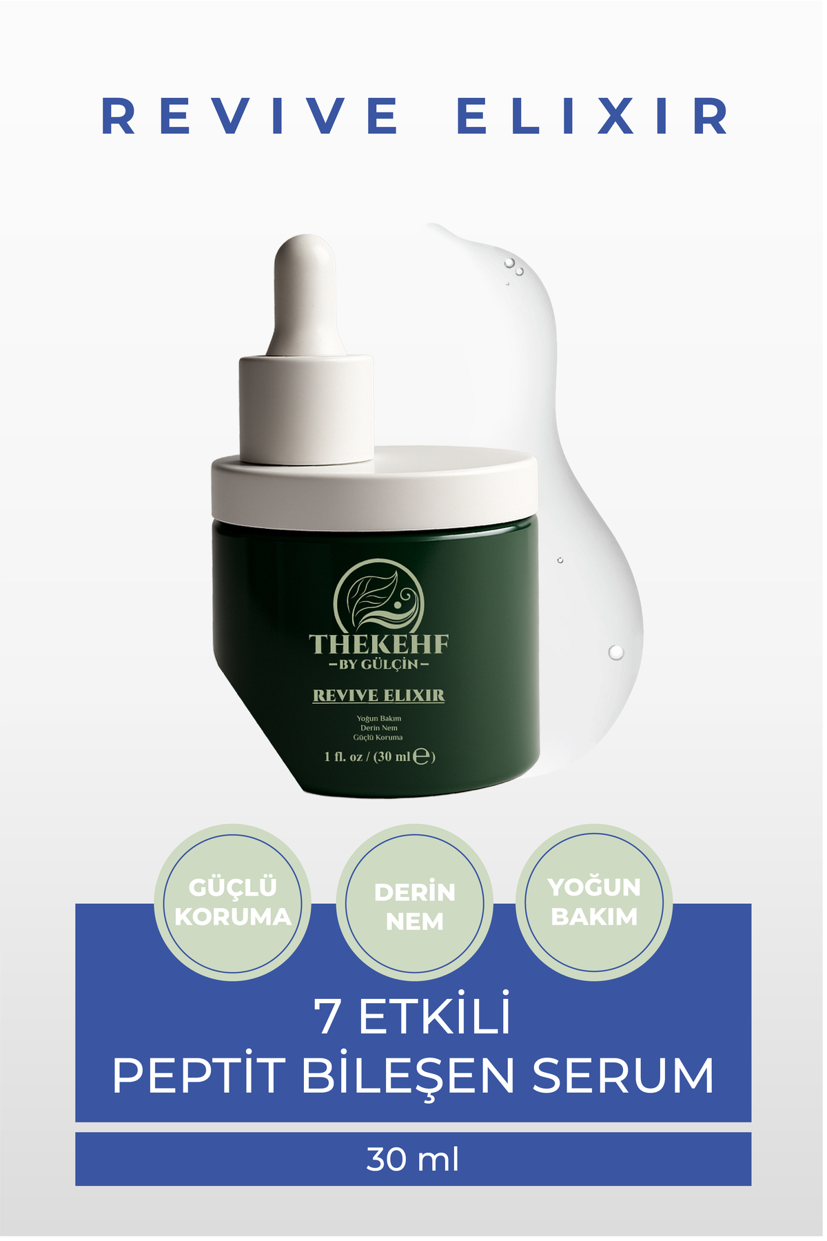 The Kehf The Kehf Revive Elixir | Bakır Peptit & Çoklu Peptit Kompleksi Onarıcı Serum 30 ml