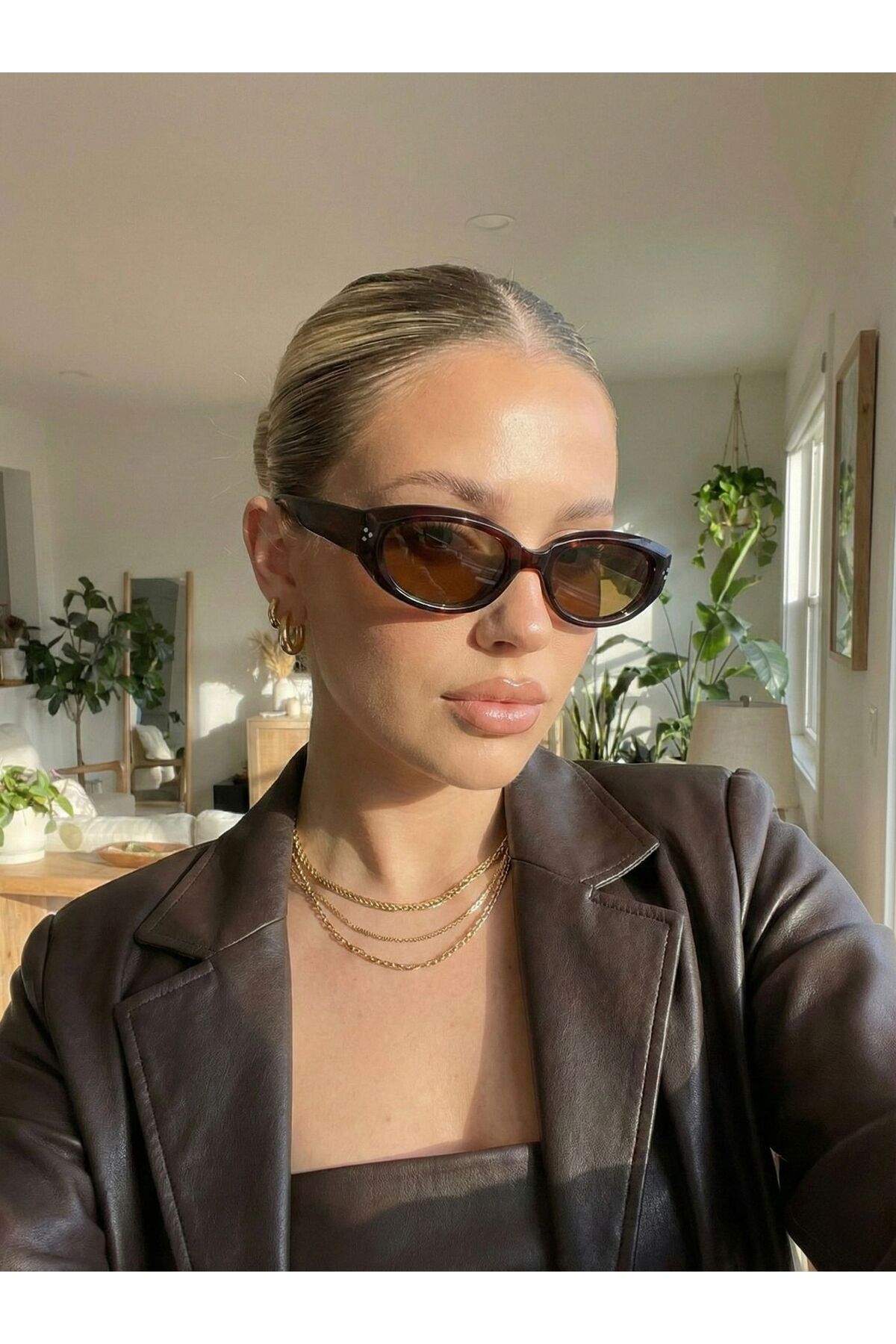 Goldmine Kadın Vibe 95 Güneş Gözlüğü UV400 Kahverengi
