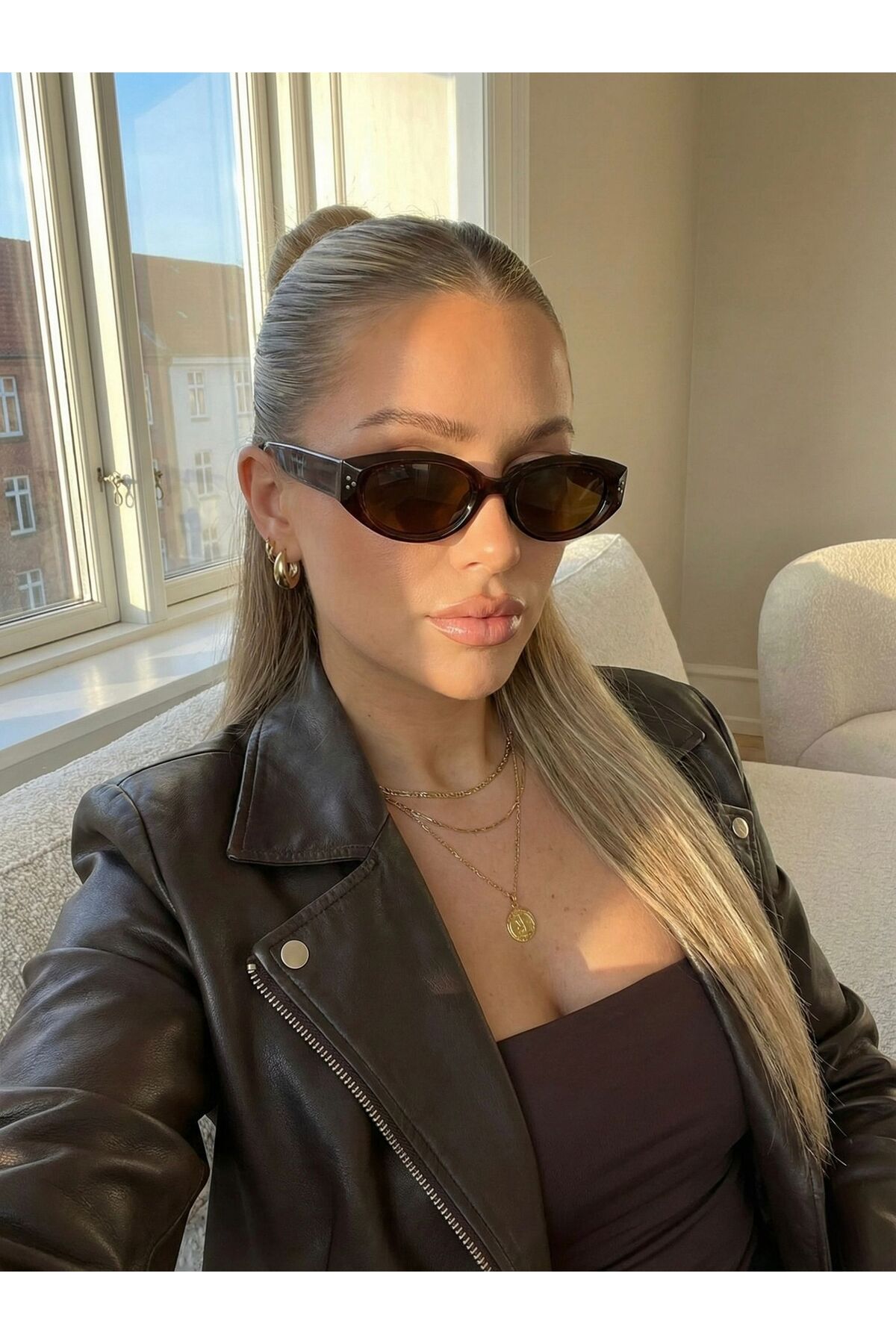 Goldmine Kadın Vibe 95 Güneş Gözlüğü UV400 Kahverengi - Görsel 3