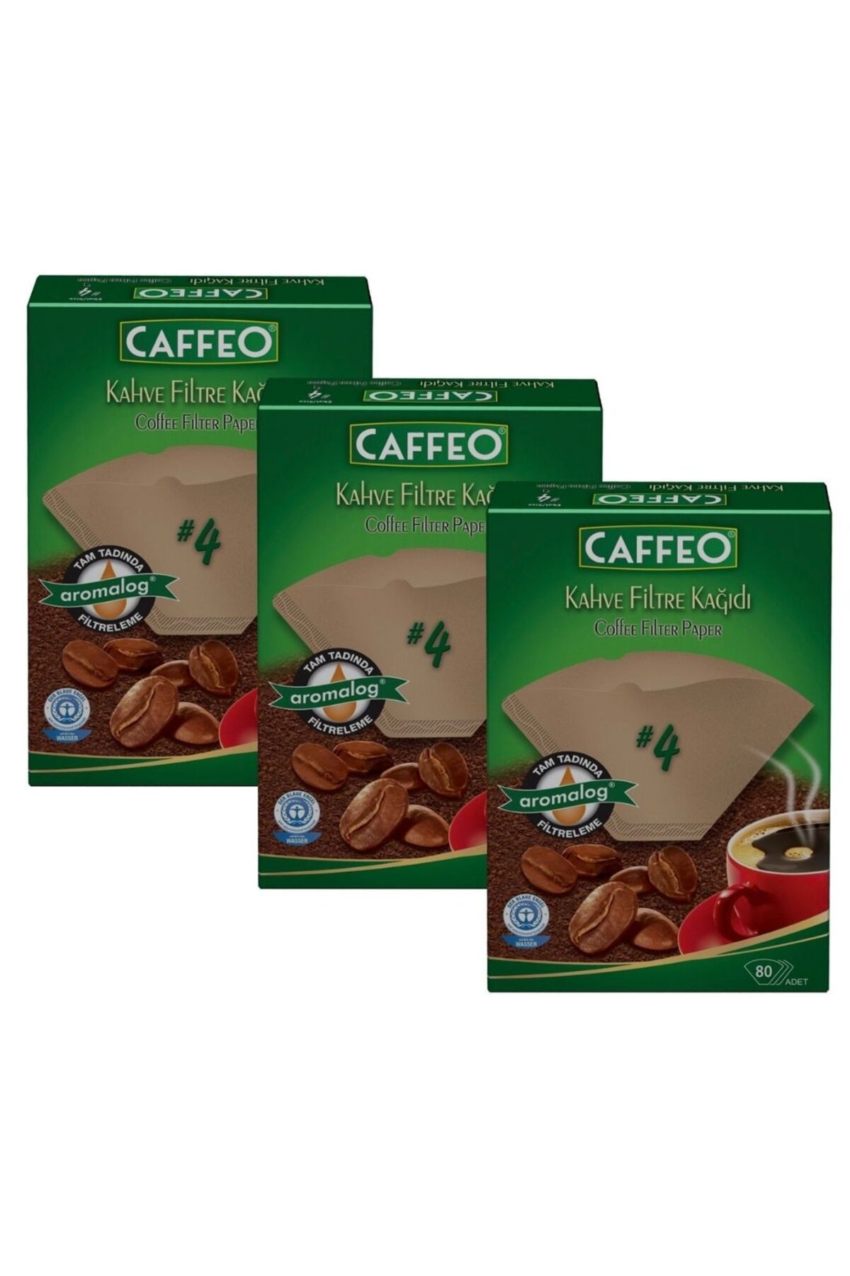 Caffeo Kahve Filtresi 1x4/80(3 PAKET-240 ADET)