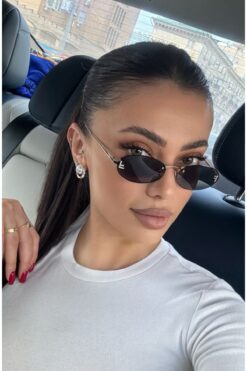 BluePepper FENDYY SİYAH GÜNEŞ GÖZLÜĞÜ Oval Çerçeve Siyah Cam Renkli 52 ekartman