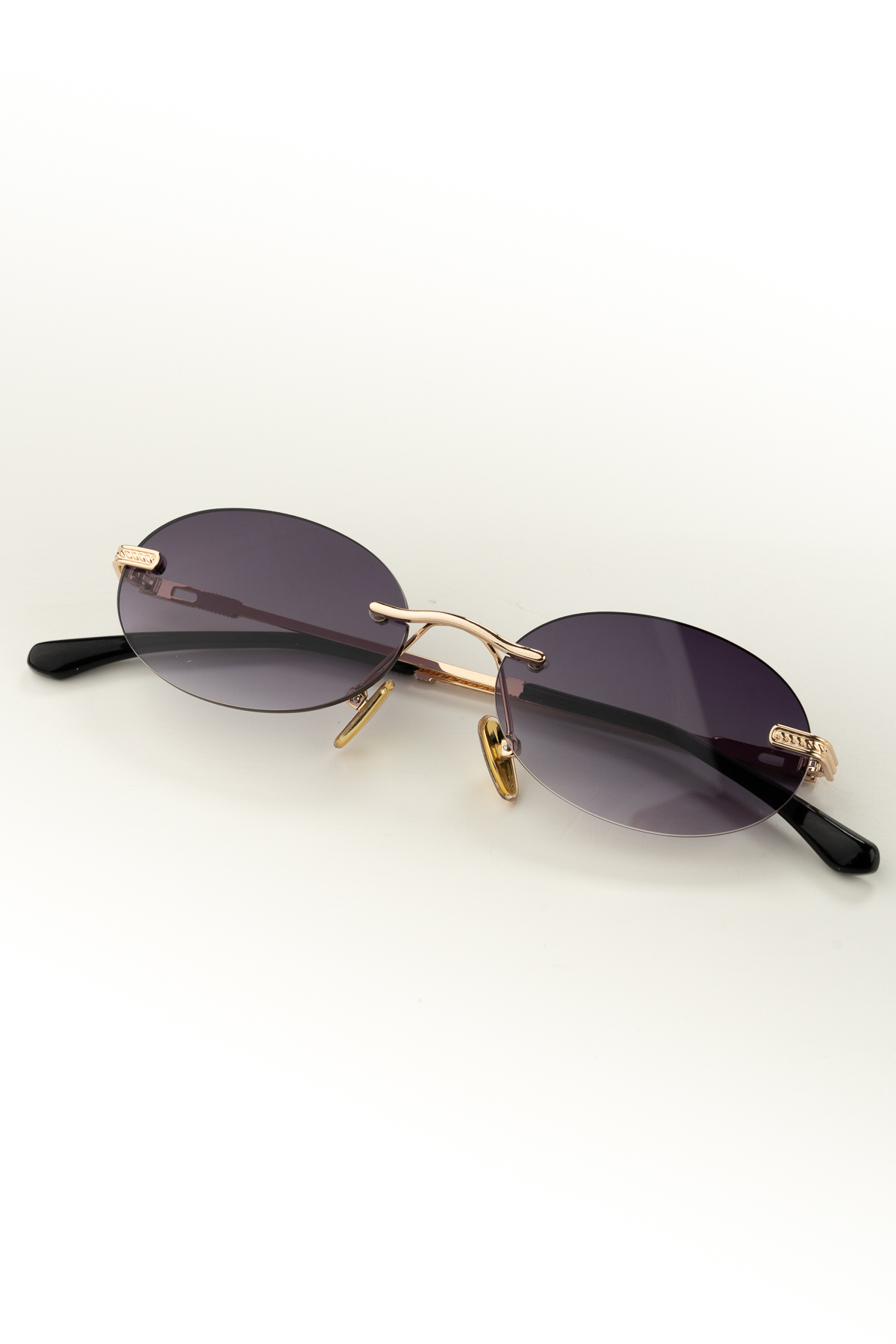 TARSS Merlin Oval Çerçevesiz Kadın Güneş Gözlüğü | Şık Retro - Görsel 2