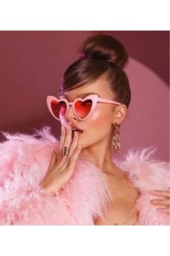 KAMPANİX Kalpli Gelin Gözlüğü Full Pembe Bride-Kına-Düğün-After Parti