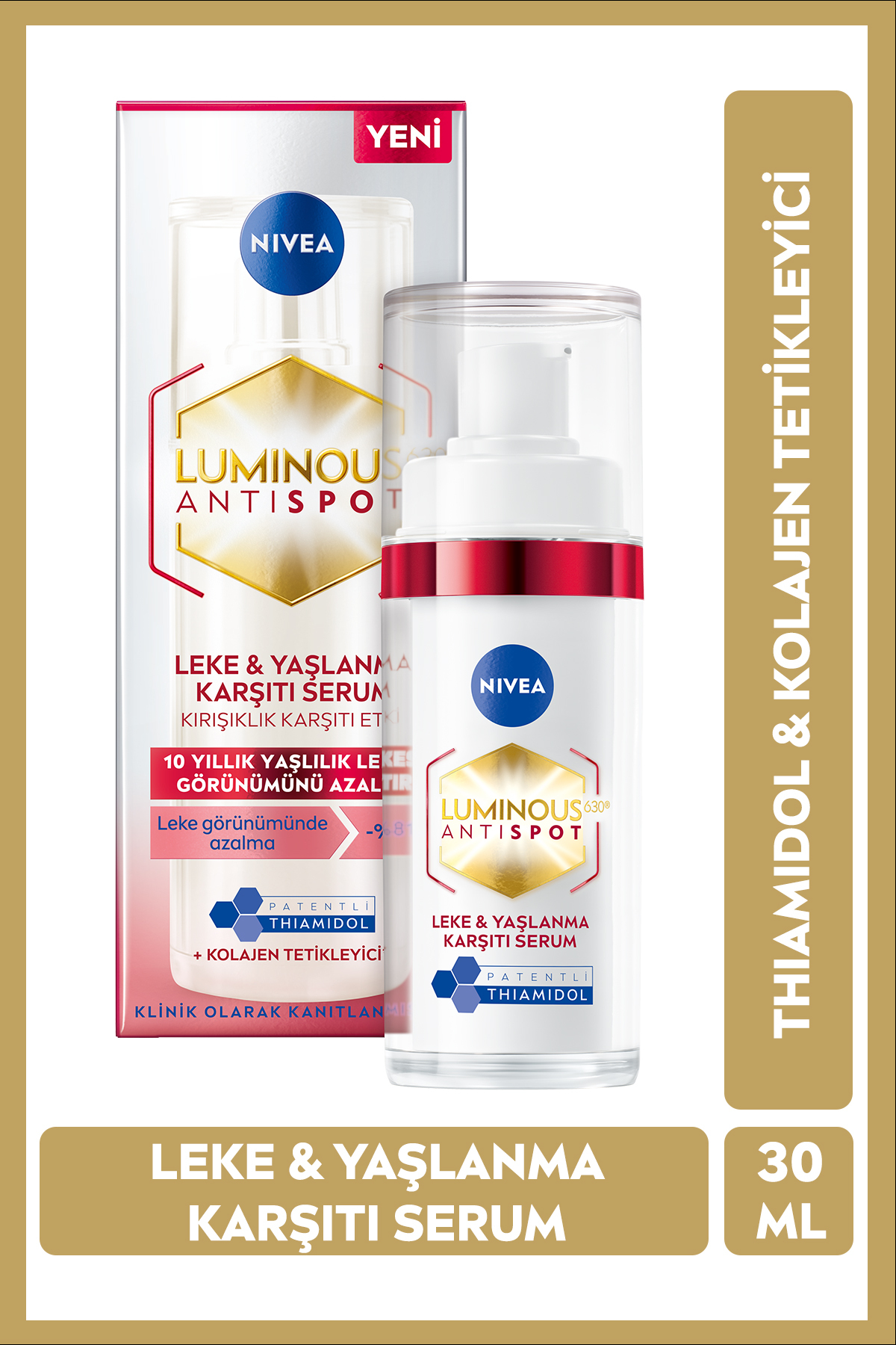 NIVEA SPF50 Luminous630 Thiamidol Leke Karşıtı Güneş Koruyucu Krem 40ml Ve Yaşlanma Karşıtı Serum 30ml - Görsel 2