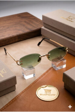 BluePepper CARTEL V2 | Premium Kalite Güneş Gözlüğü Metal Saplı Çerçevesiz Modern Lüks Gözlük