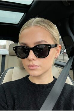 REN EYEWEAR Cosmo Unisex Siyah Çerçeve Klasik her yüz tipine Güneş Gözlüğü | UV400 Koruma r103