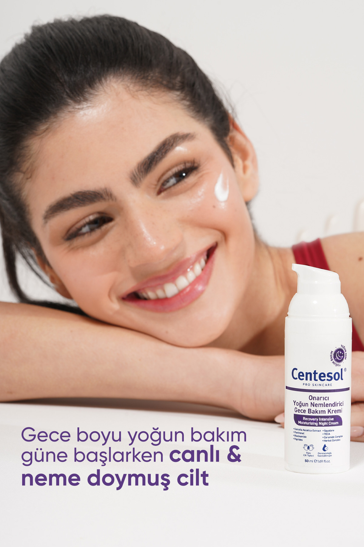CENTESOL Onarıcı Yoğun Nemlendirici Gece Bakım Kremi Bariyer Güçlendirici Besleyici Tüm Cilt Tipleri 50 ML - Görsel 2
