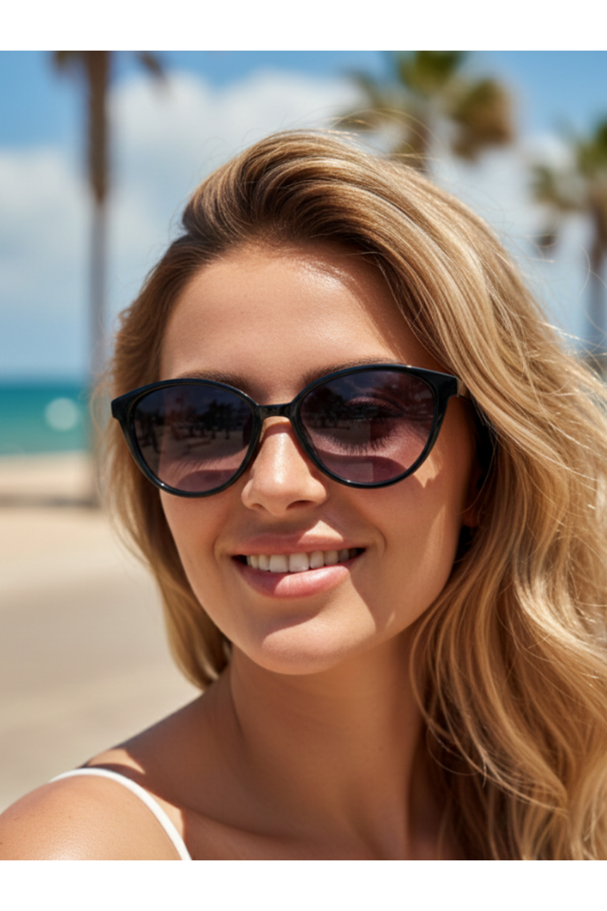 otio 1031 Kadın Güneş Gözlüğü UV 400, Tüm Yüz Tiplerine Uygun, Kılıf, Sprey, Bez ve Gözlük Zinciri Dahil