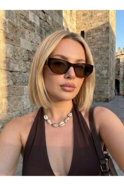 Goldmine Kadın Voggio Güneş Gözlüğü UV400 Kahverengi