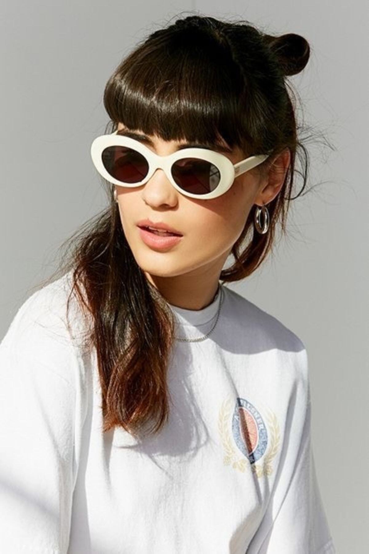 Toz Vintage Beyaz Kurt Cobain Güneş Gözlüğü - Görsel 3