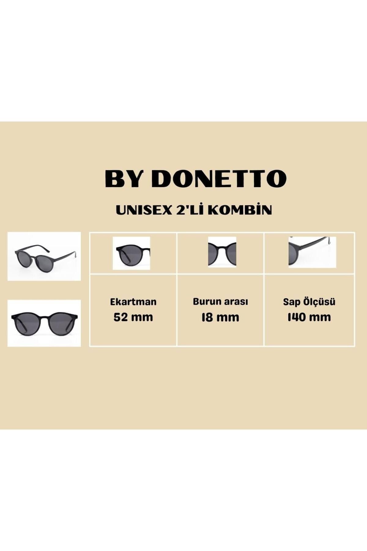 By Donetto Unısex 2'li Sevgili-çift Hediye Kombin Uv400 Korumalı Siyah-siyah Güneş Gözlüğü (LANSMAN Fİ?YATİ) - Görsel 3