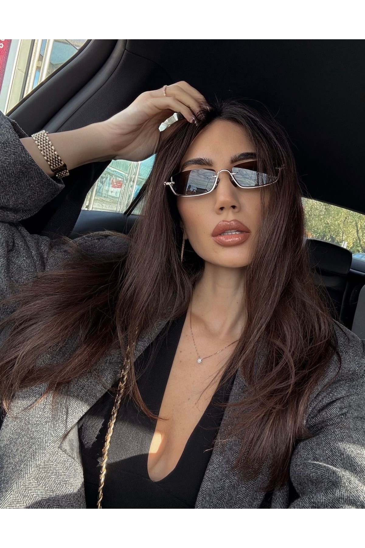 LOOKUP NEW GÜNEŞ GÖZLÜĞÜ YENİ SEZON MODA UV400 KORUMALI ÜST KALİTE ORGANİK CAM KARARMAZ SAĞLAM ÇERÇEVE SAP - Görsel 2