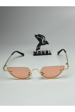 MONAL LUCCY PİNK GÜNEŞ GÖZLÜĞÜ Cateye Gold Çerçeve 52 Ekartman