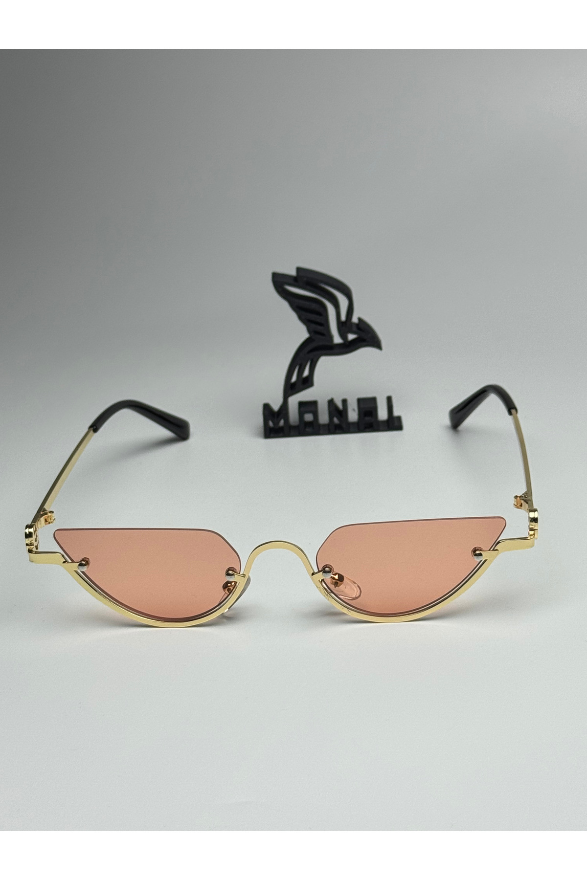 MONAL LUCCY PİNK GÜNEŞ GÖZLÜĞÜ Cateye Gold Çerçeve 52 Ekartman