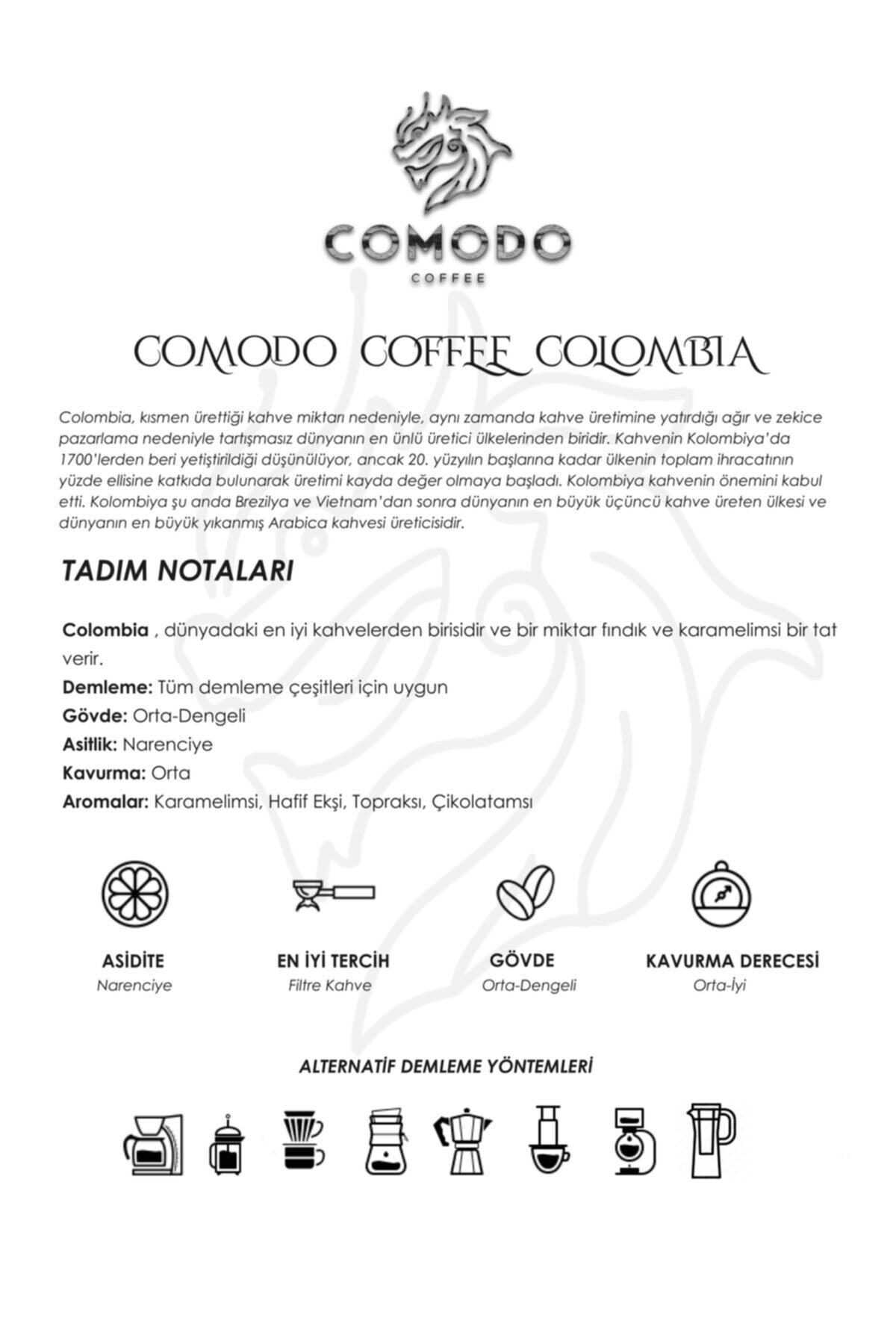 Comodo Coffee Colombia Çekirdek Kahve 1000 gr - Görsel 2