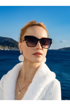 TomyHelf Oversize Siyah Degrade Camlı Kadın Güneş Gözlüğü