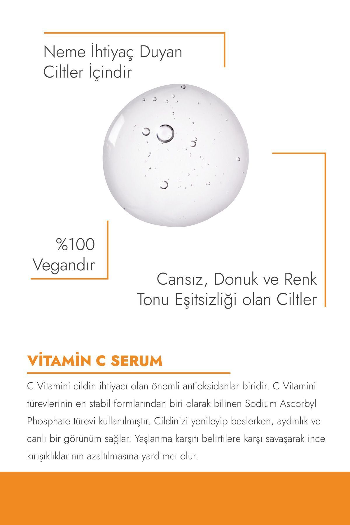 SkinMaster Vitamin C Serum Aydınlatıcı Renk Tonu Eşitleyici 20 Ml (sodium Ascorbyl Phosphate, Niacinamide, Ha) - Görsel 3
