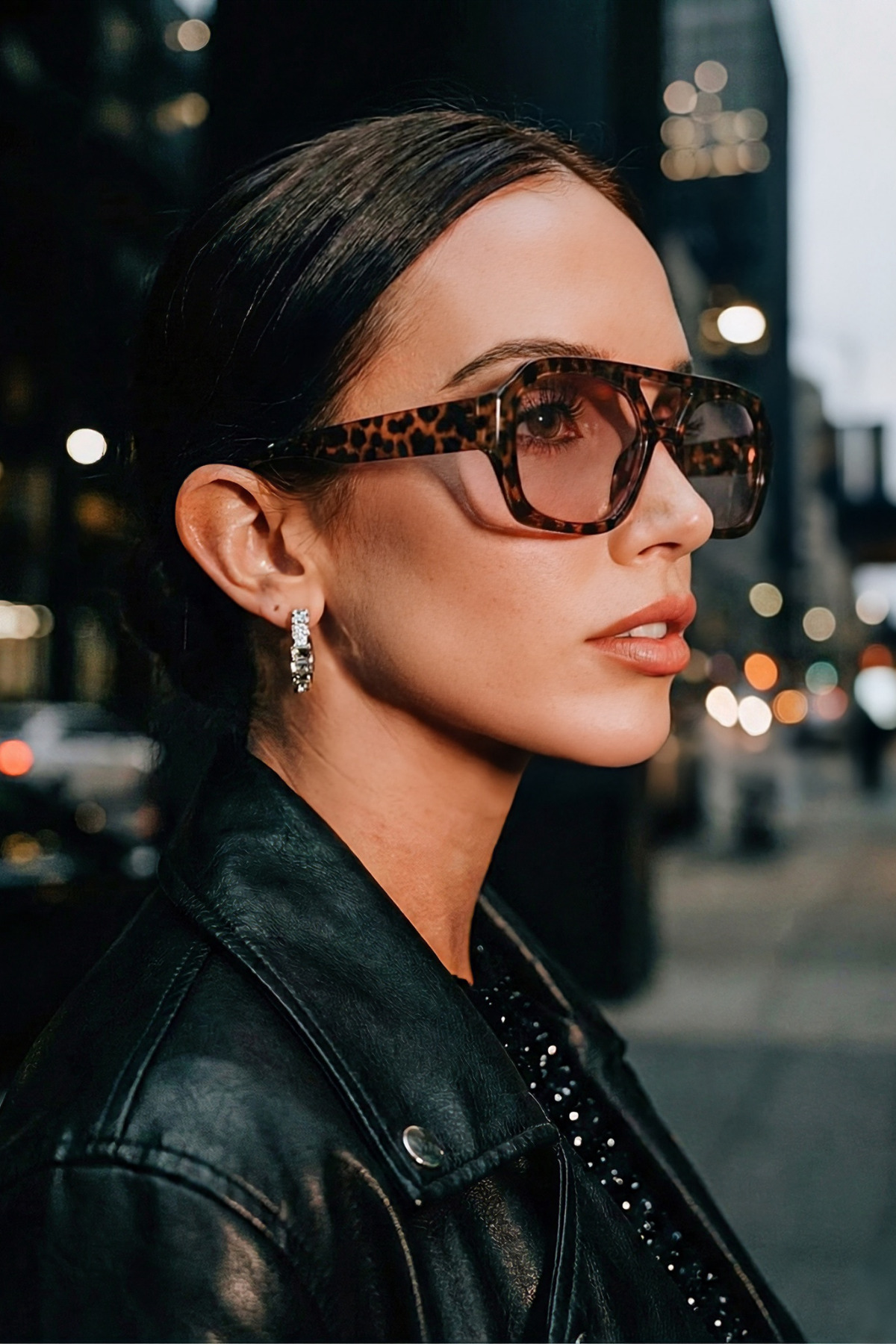 Eyesofia Wuhle Leopar Toz Pembe Unisex Güneş Gözlüğü - Görsel 2