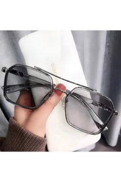 LOOKUP NEW Unisex Kadın Erkek Uv400 Korumalı Gri Kare Dikdörtgen Imaj Tarz Yeni Sezon Güneş Gözlüğü