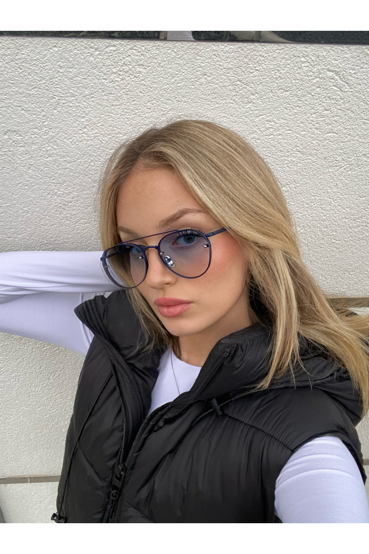 Angel Eyes Kadın Güneş Gözlüğü Damla Tasarım Mavi Çerçeve Mavi Cam