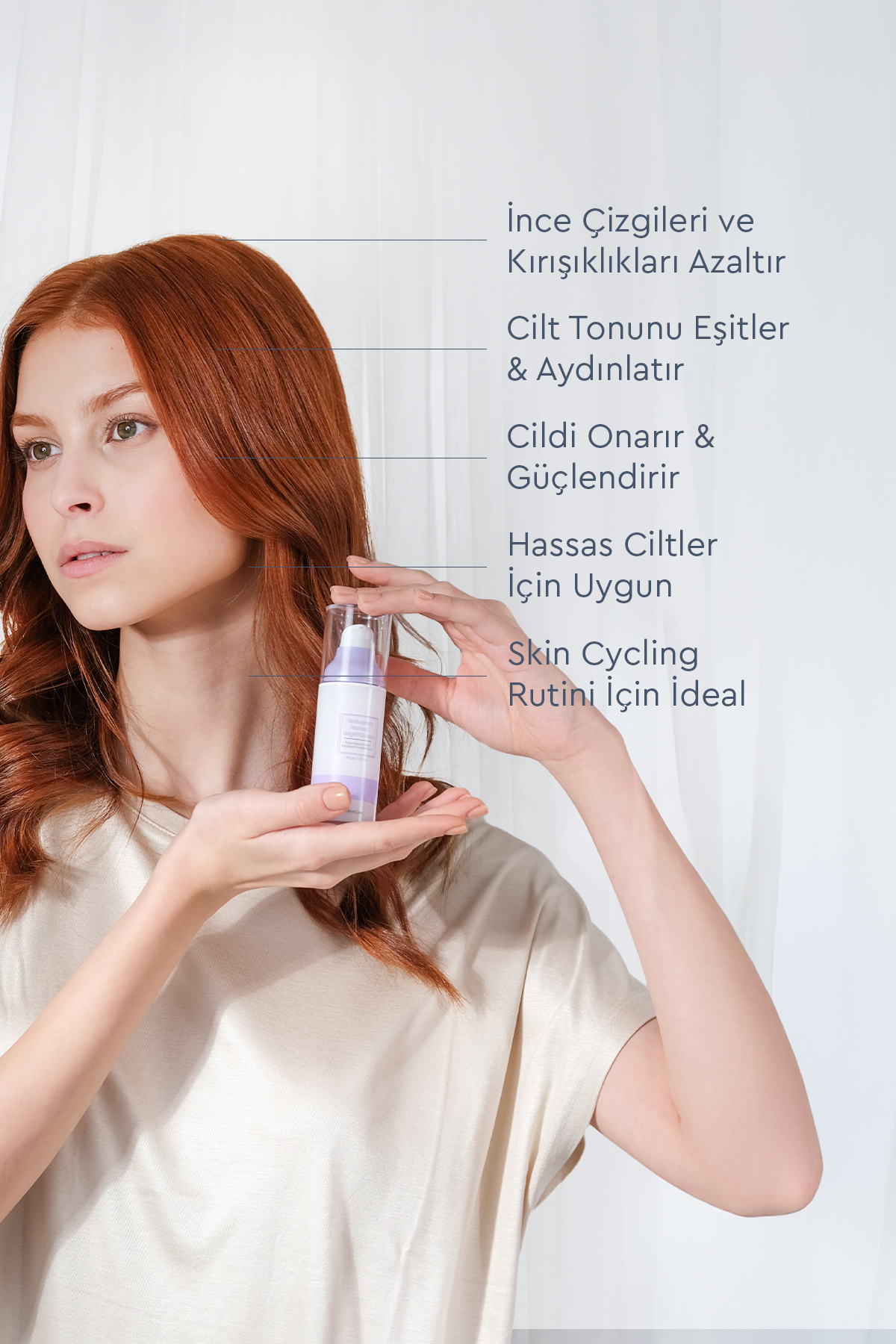 Bibimcos Retinal Ve Bakuchiol Destekli Yenileyici Gece Kremi 15g - Görsel 3