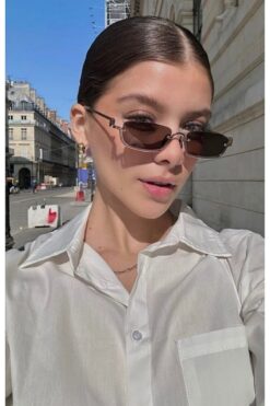 LOOKUP GÜNEŞ GÖZLÜĞÜ UV400 KORUMA KAHVERENGİ KADIN YENİ SEZON CAT EYE KILIF VE SİLME BEZİ HEDİYELİ