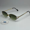 BluePepper Cartyy v12 | Güneş Gözlüğü Gold Sap Yeşil Cam Renk 51 Ekartman