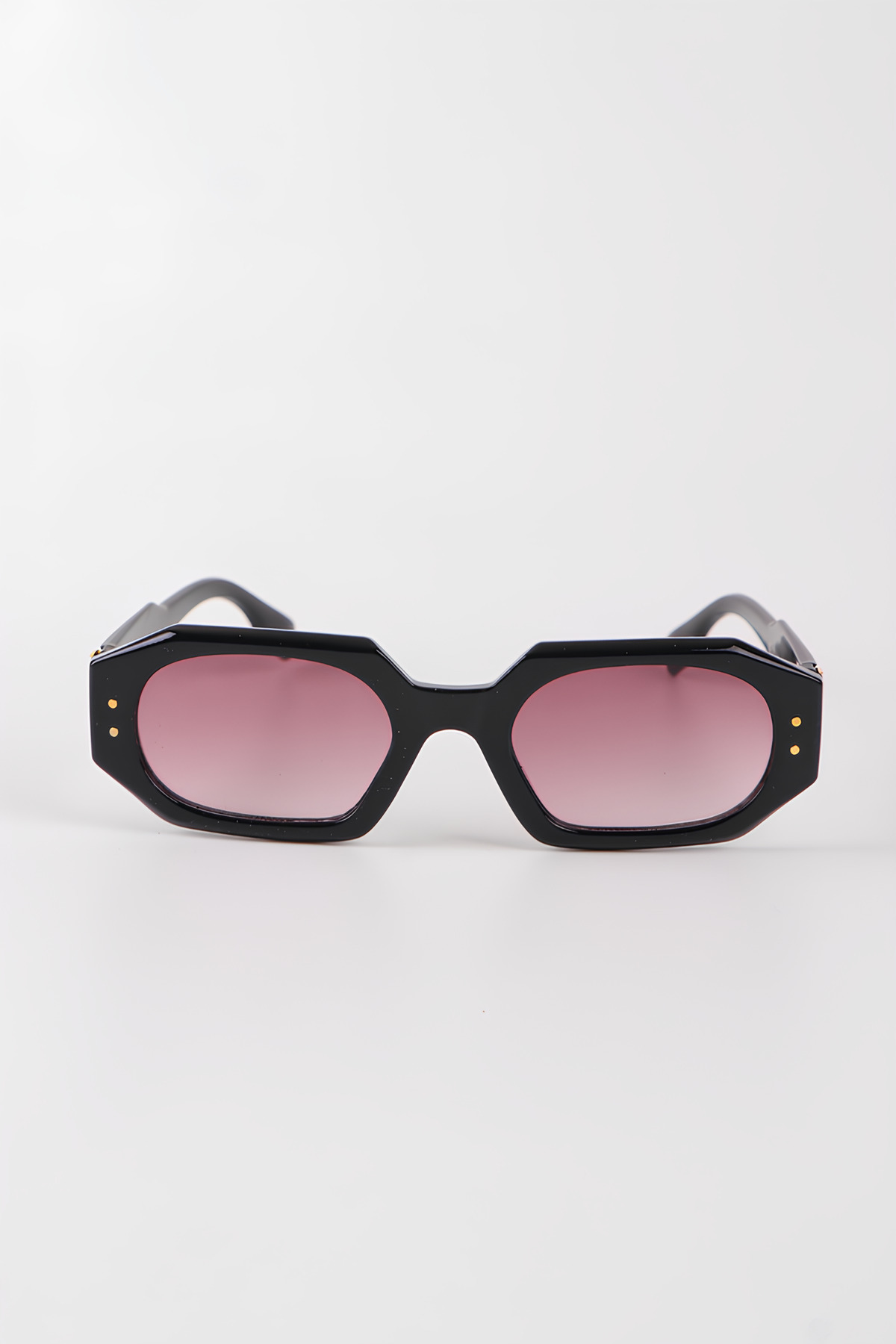 Eyesofia Pintazo Unisex Vintage Siyah Bordo Cam Güneş Gözlüğü - Görsel 3