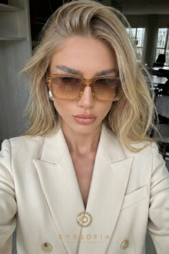 Eyesofia Parker Nude Unisex Siyah Kare Yeni Sezon Popüler Güneş Gözlüğü