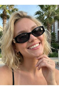 funeyes Siyah GG Aksesuarlı Popüler Güneş Gözlüğü