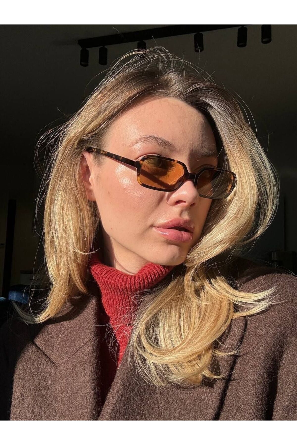 Goldmine Kadın Alya Güneş Gözlüğü UV400 Leopar Kahverengi