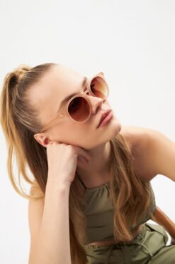 Aqua Di Polo 1987 Venice Bej Unisex Oval Güneş Gözlüğü Apsı000104--50 Ekartman