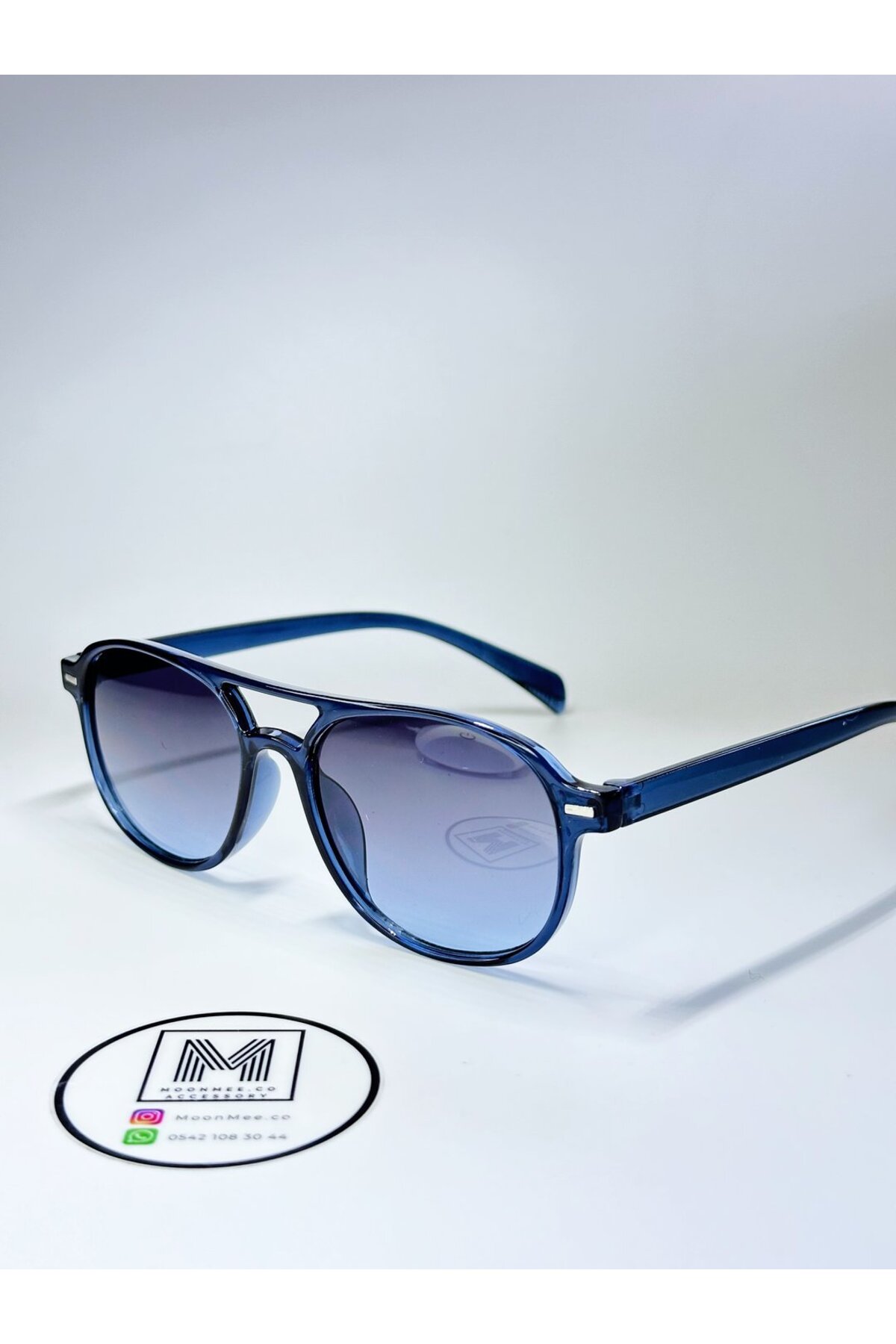 MOONMEE TUPAS - Unisex Güneş Gözlüğü Mavi UV400 Korumalı