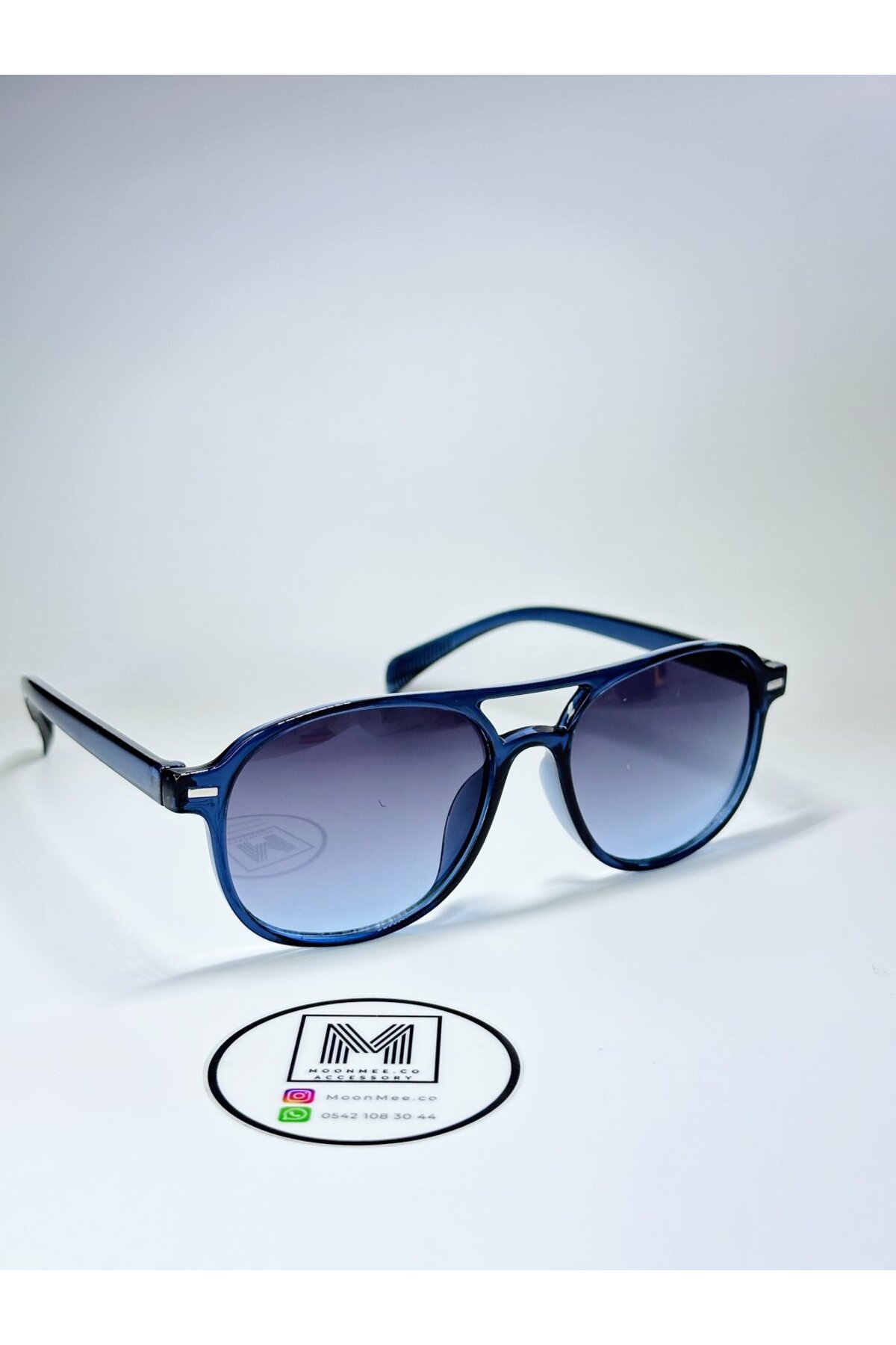 MOONMEE TUPAS - Unisex Güneş Gözlüğü Mavi UV400 Korumalı - Görsel 2