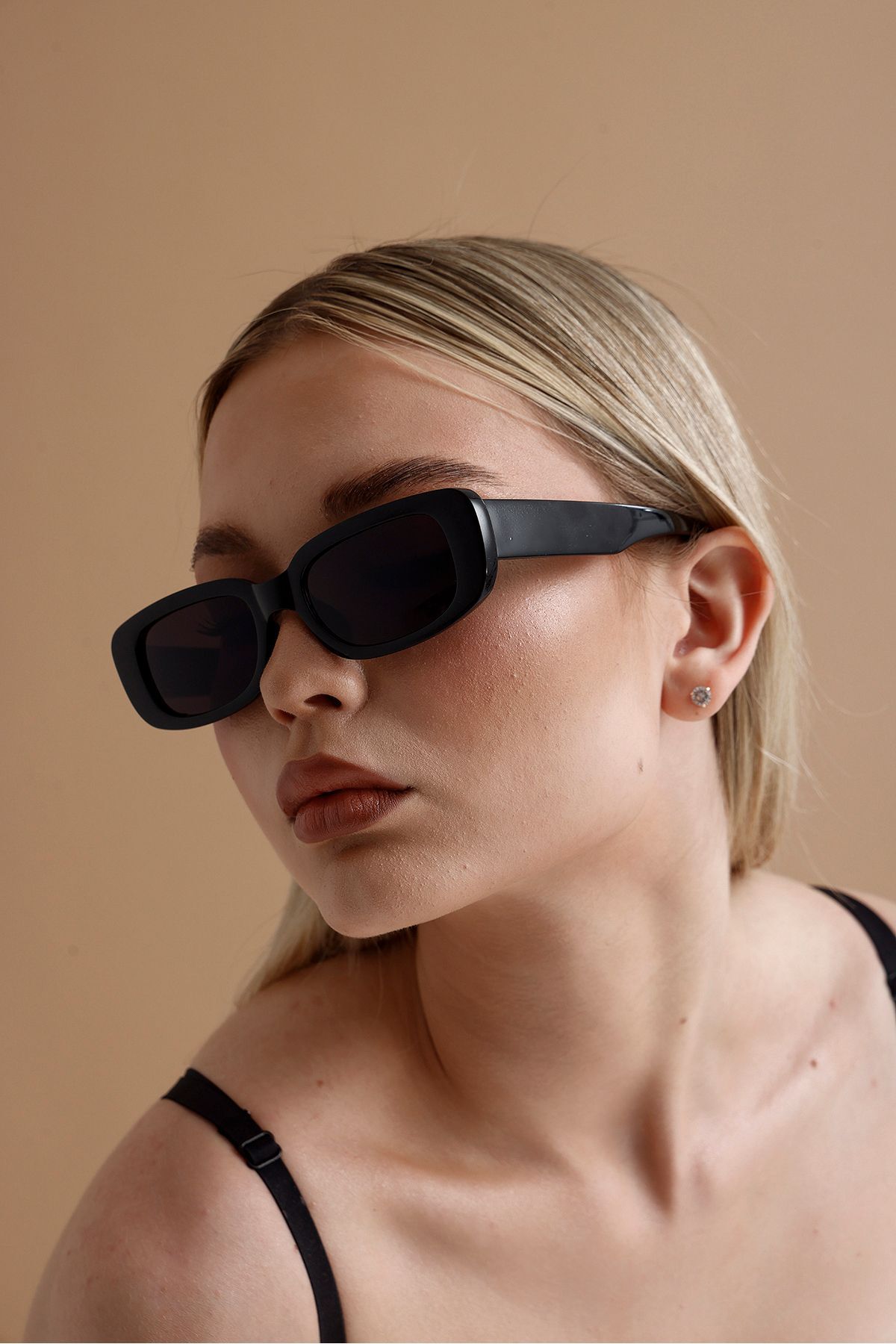 KAMPANİX Yeni Sezon Trend Model Vintage Siyah Güneş Gözlüğü - Görsel 2