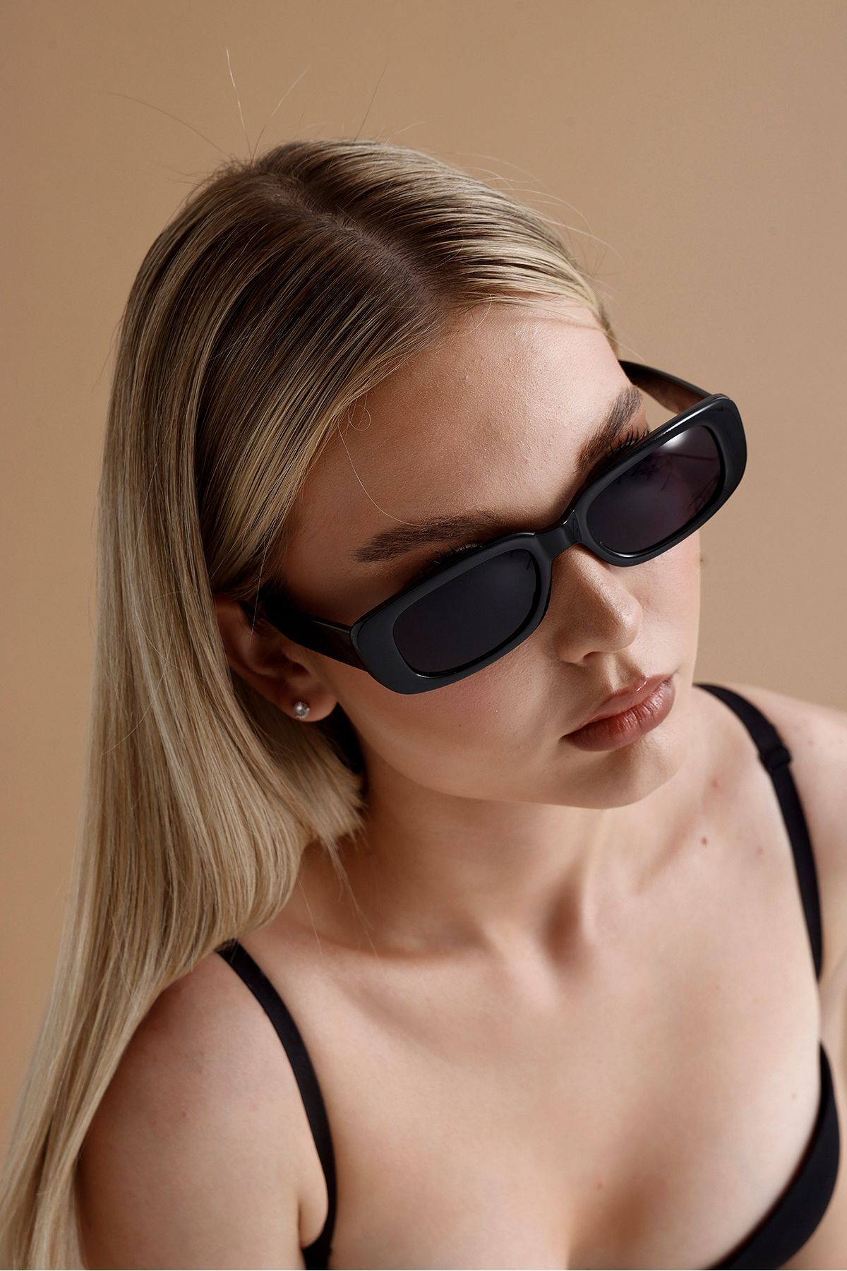 KAMPANİX Yeni Sezon Trend Model Vintage Siyah Güneş Gözlüğü - Görsel 3