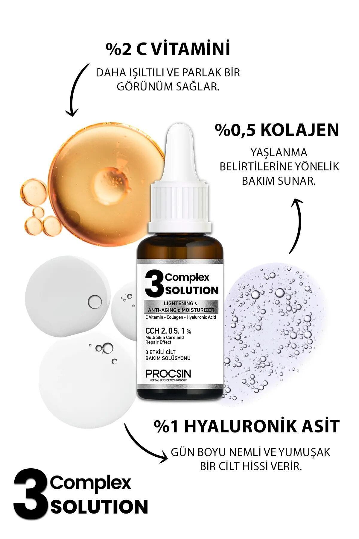 PROCSIN Aydınlatıcı Sıkılaştırıcı Nemlendirici 3 Complex Solution 20 ml - Görsel 3