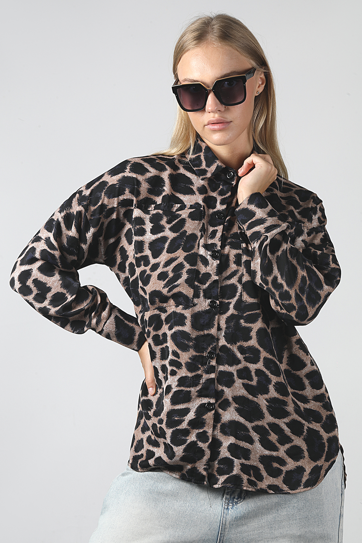 Angel Eyes Dikdörtgen Siyah Kadın Güneş Gözlüğü Ae2001c1b4387a - Görsel 3