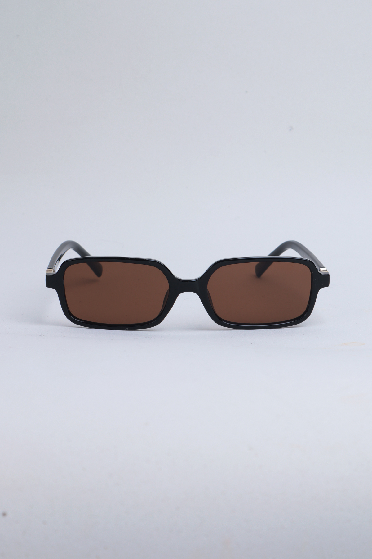Kapin Mino Minimal Dikdörtgen Güneş Gözlüğü - Siyah Kahve - Görsel 2