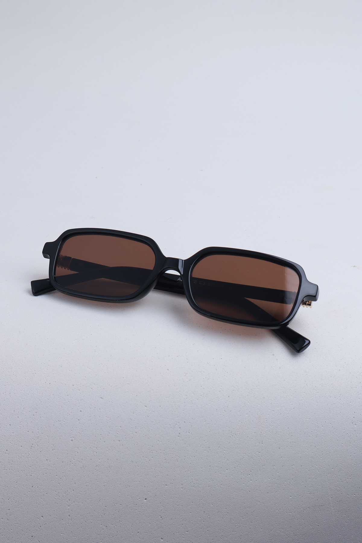 Kapin Mino Minimal Dikdörtgen Güneş Gözlüğü - Siyah Kahve - Görsel 3