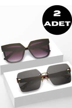 Zzla 2Li Kadın Siyah Fırsat Seti Güneş Gözlüğü