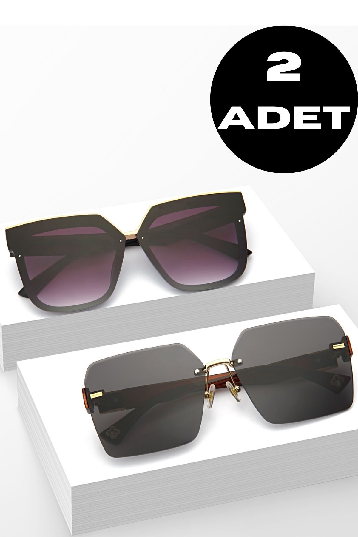 Zzla 2Li Kadın Siyah Fırsat Seti Güneş Gözlüğü