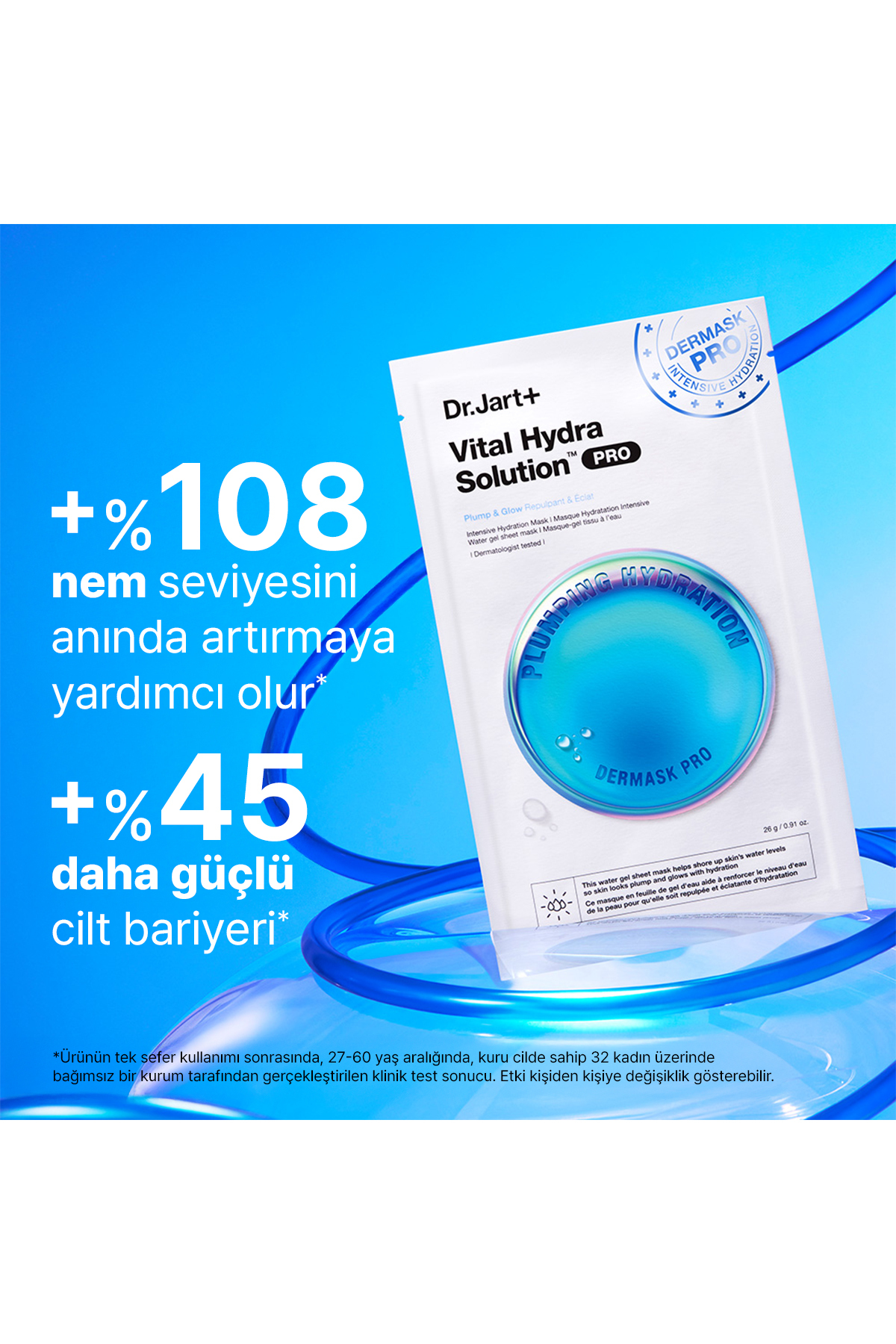Dr.Jart+ Dermask Vital Hydra Solution Pro – Yoğun Nem Sağlayan ve Canlandırmaya Yardımcı Maske 26GM/.91OZ - Görsel 3