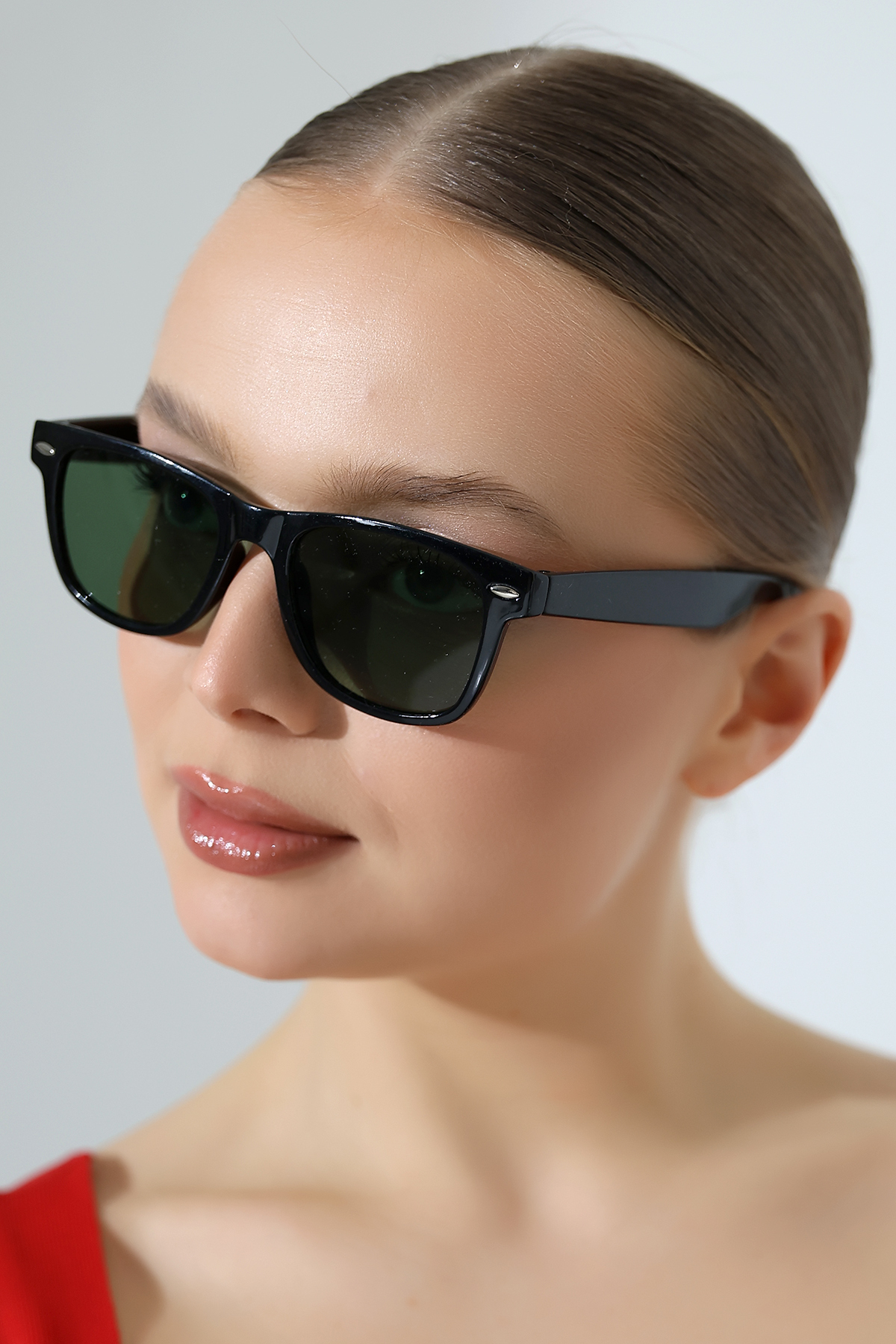 Lozzo Kadın Siyah Wayfare UV400 Cam Güneş Gözlüğü 23010 C2 k - Görsel 3