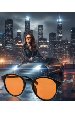 Yıldızan Parlama Önleyici Gece Sürüş Görüş Gözlüğü Sis Far Işık Önleyici Anti-Fog Gözlük