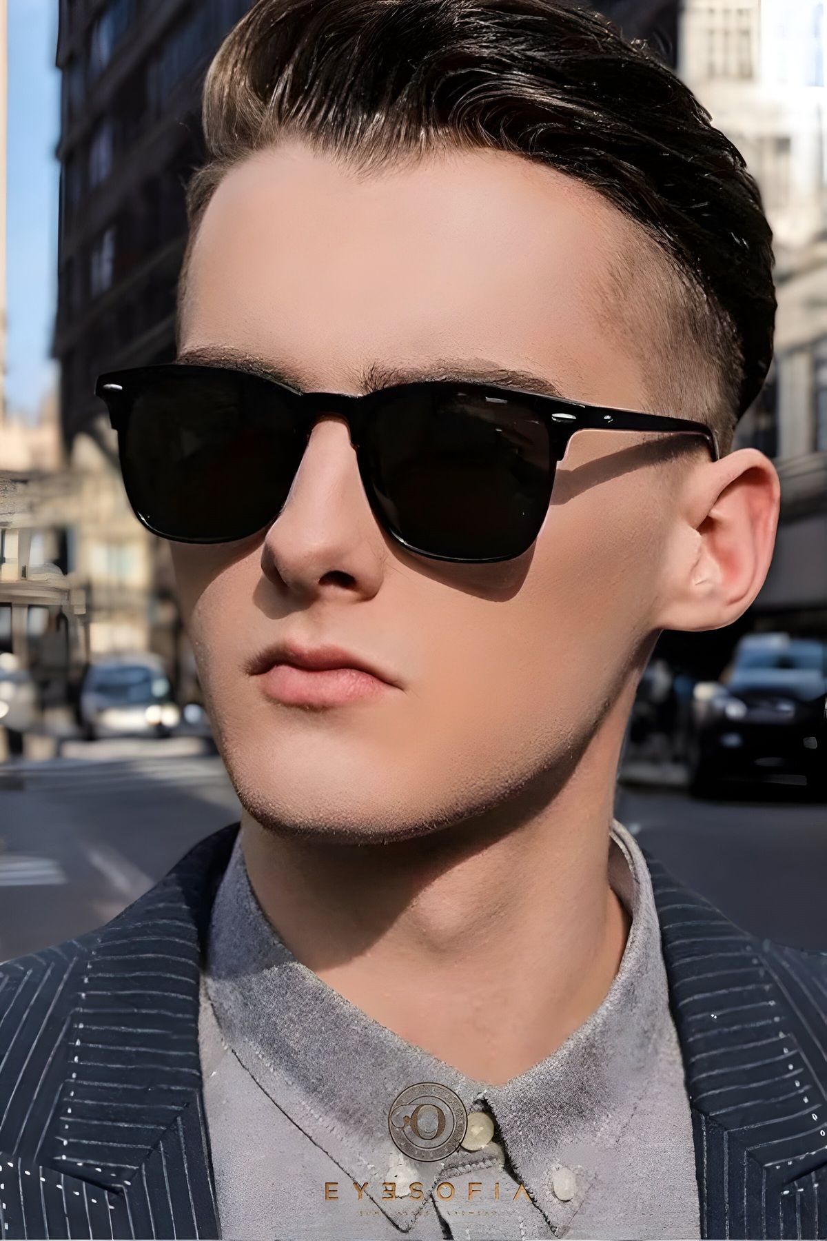 Eyesofia Saint Unisex Siyah Güneş Gözlüğü - Görsel 2