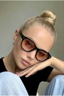 REN EYEWEAR Cosmo Unisex Siyah Çerçeve Klasik her yüz tipine Güneş Gözlüğü | UV400 Koruma r103