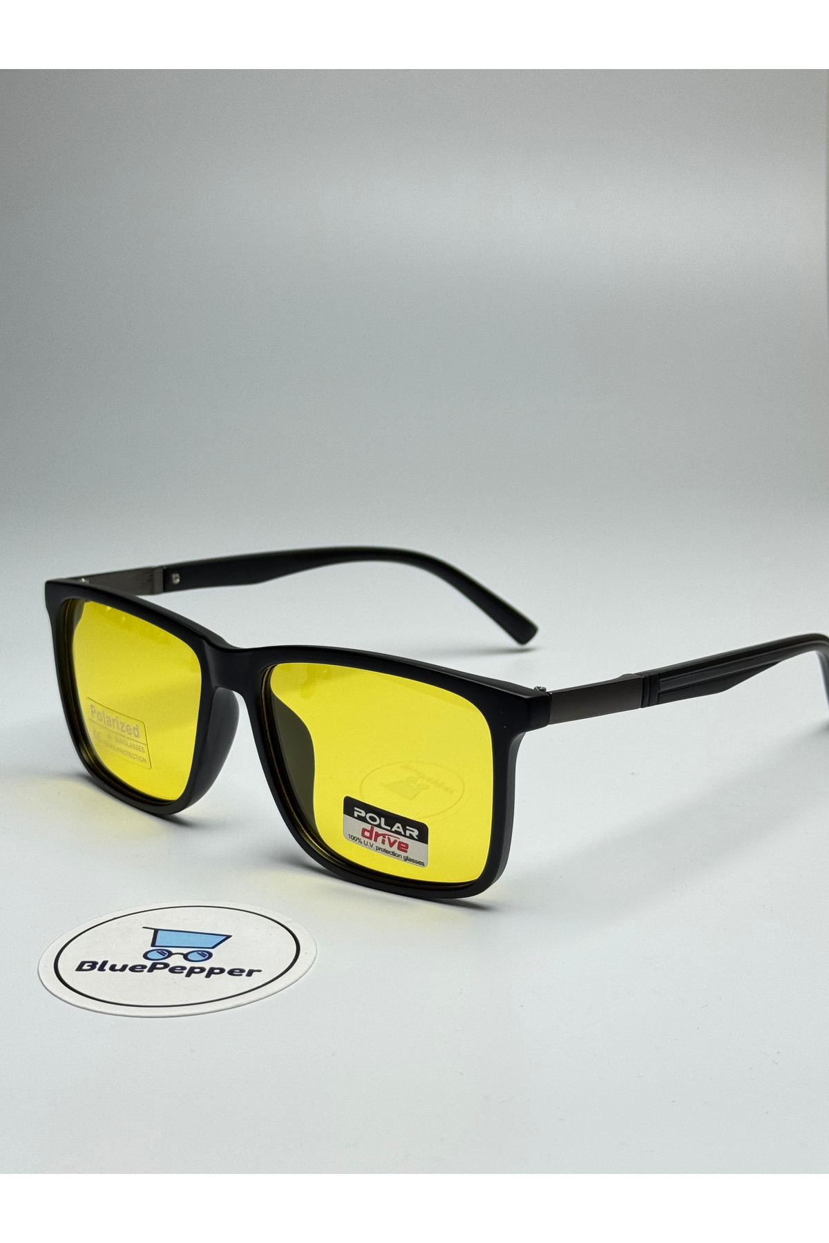 BluePepper Antifar Gece Görüş Gözlüğü Araç Kullanırken Yardımcı Olur Wayfarer Model 52 Ekartman - Görsel 3