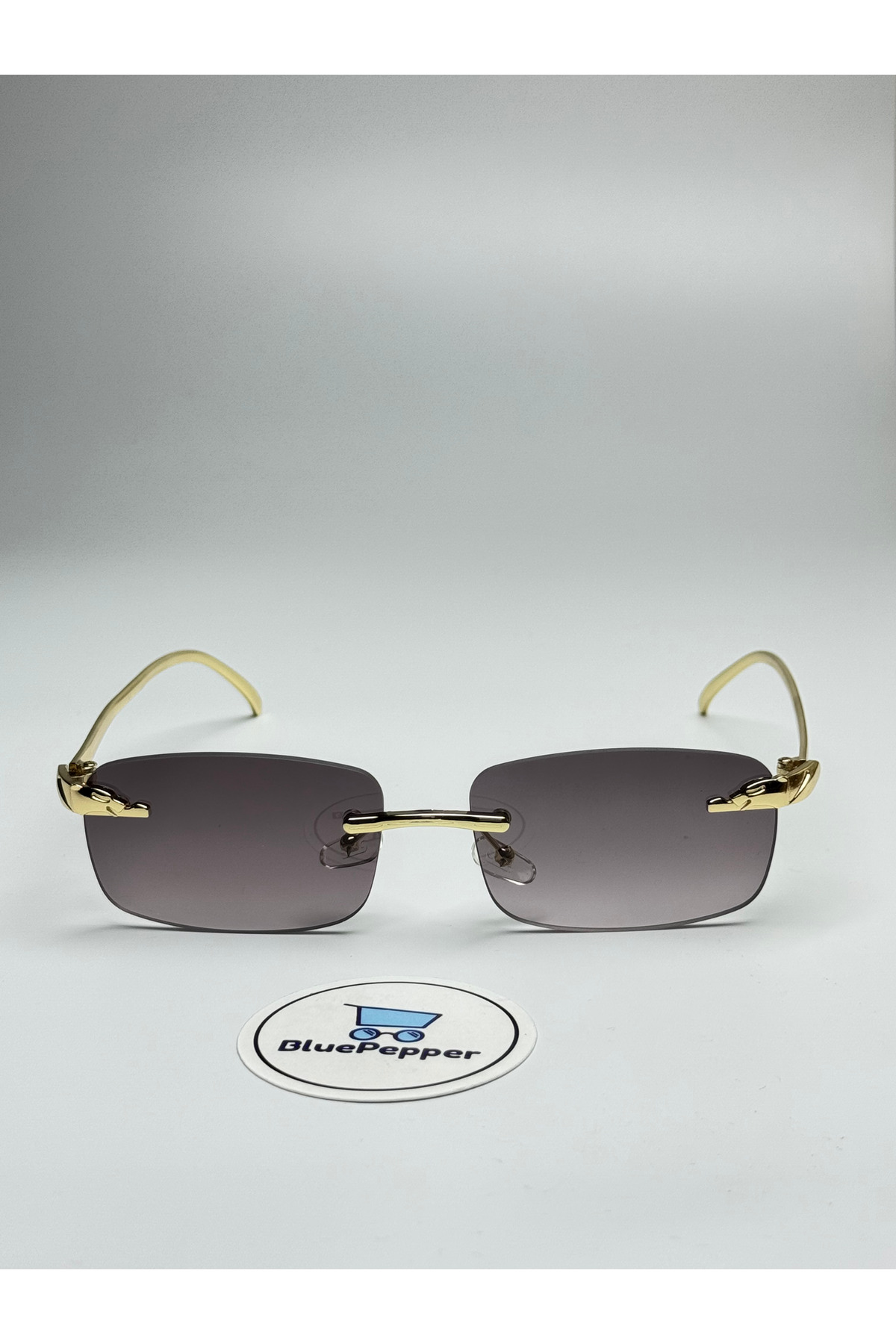 BluePepper CARTYY DEGRADE SİYAH GÜNEŞ GÖZLÜĞÜ Dikdörtgen Çerçeve Siyah Cam Renkli 55 ekartman - Görsel 2